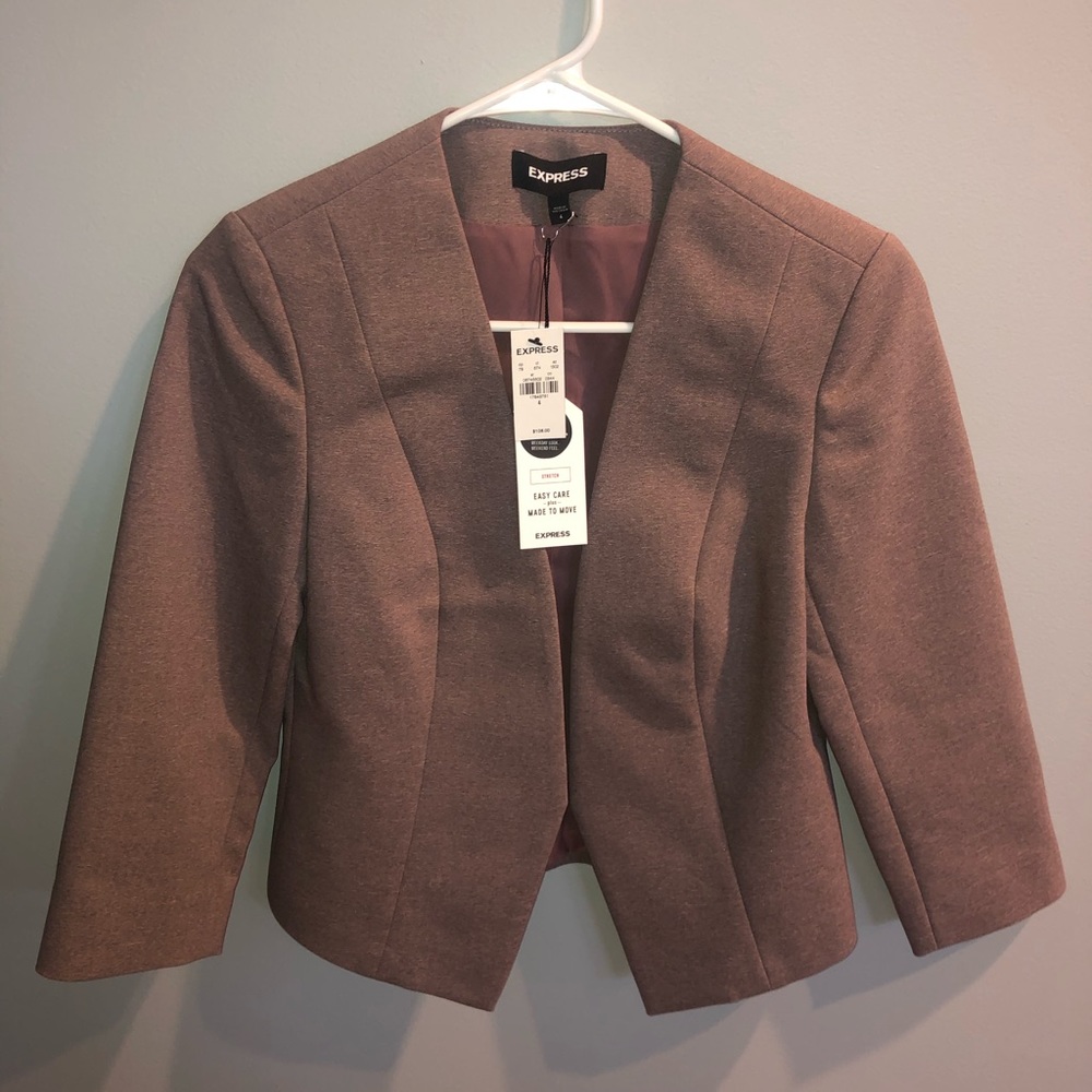 Express cropped open blazer